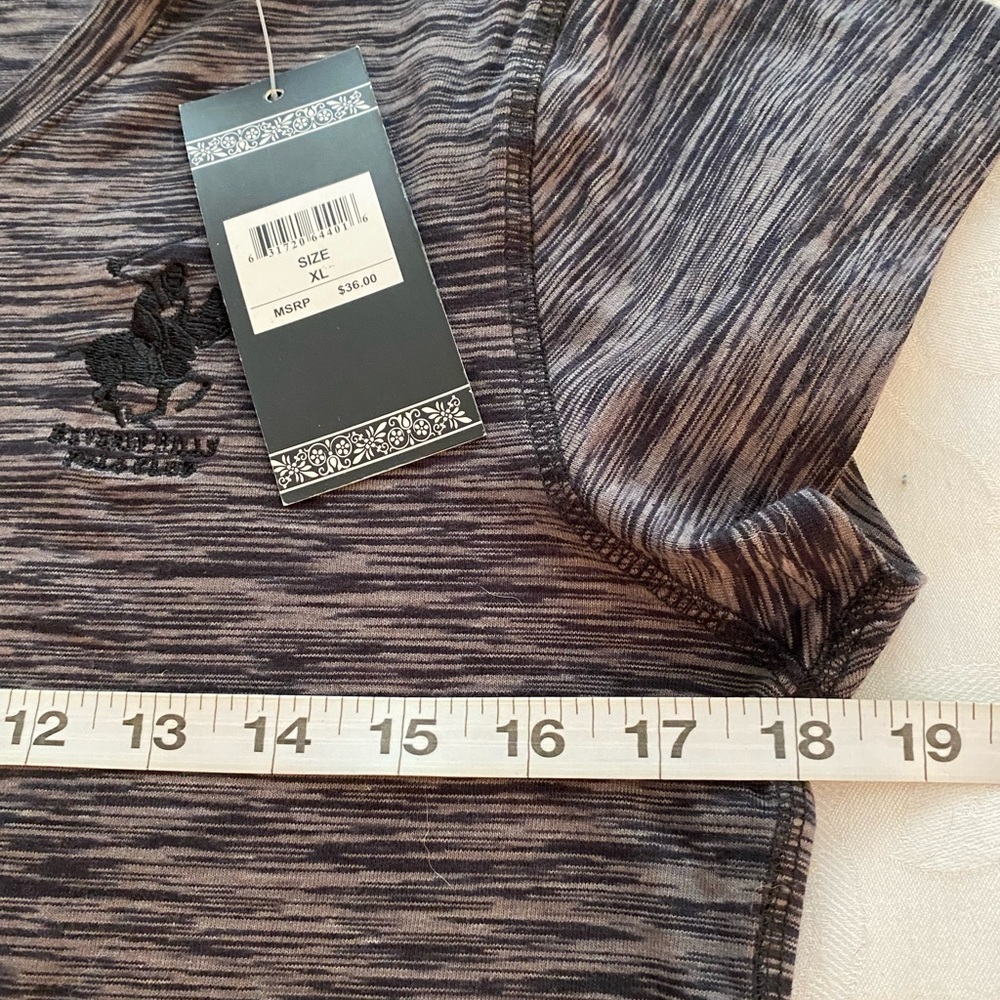 Beverly Hills polo Club Gray Black Athletic Shirt XL NWT - Picture 3 of 10